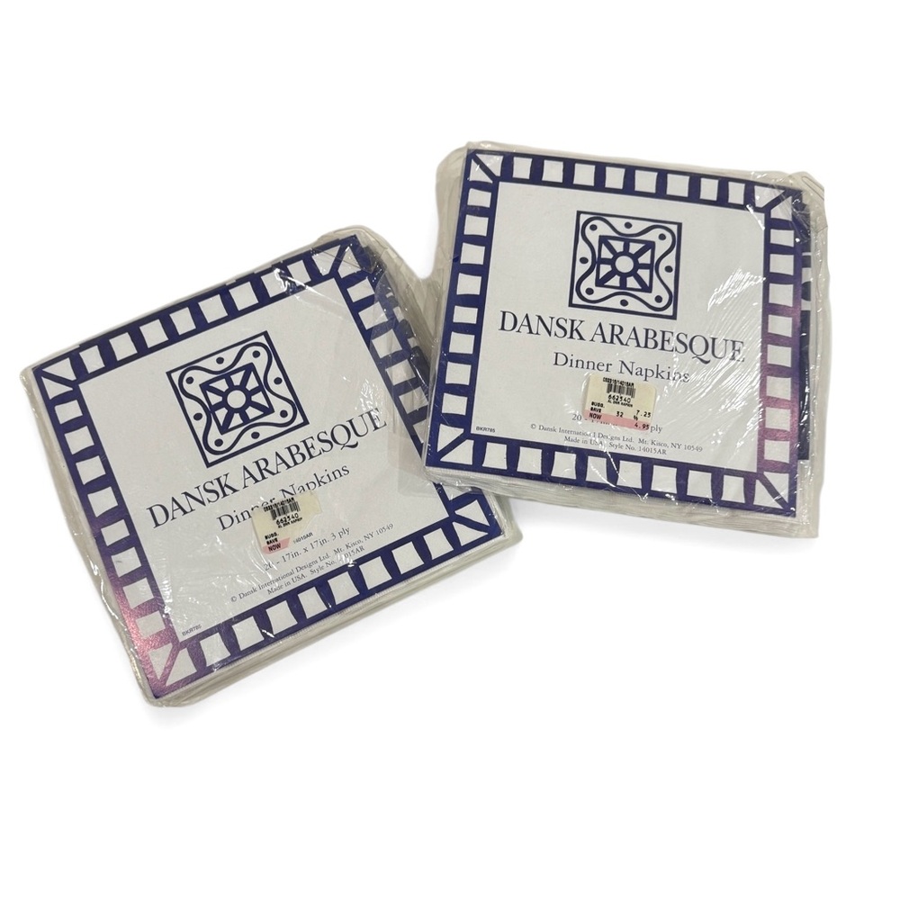 Dansk Arabesque Dinner Paper Napkins 20 Count New + Bonus 15 17x17